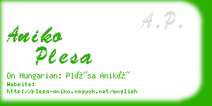 aniko plesa business card